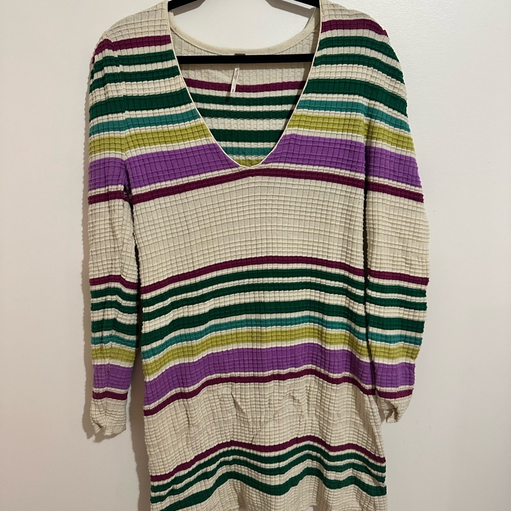Free People Multicolor Striped Knit dress